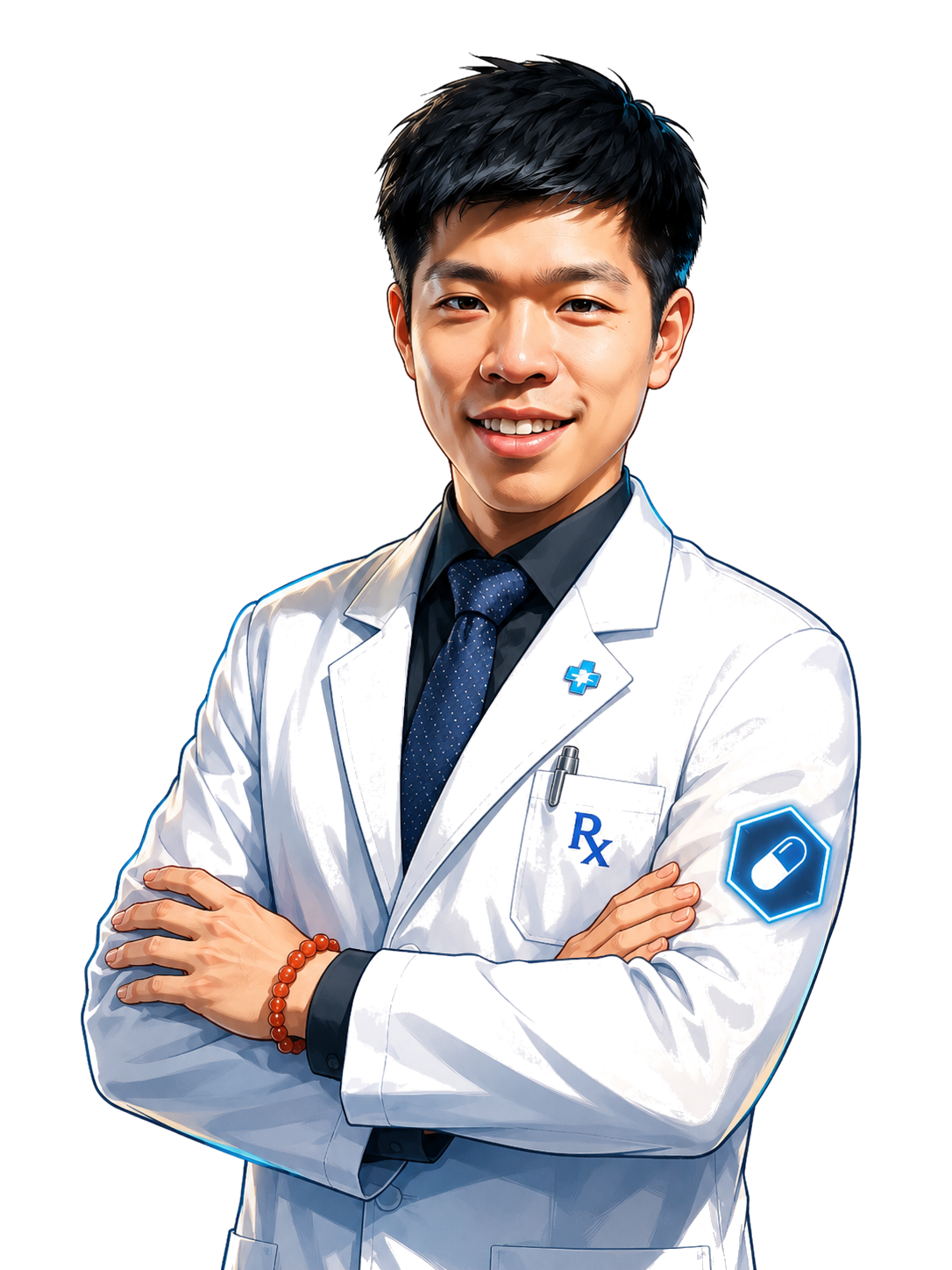 Pharmacy navigator portrait illustration